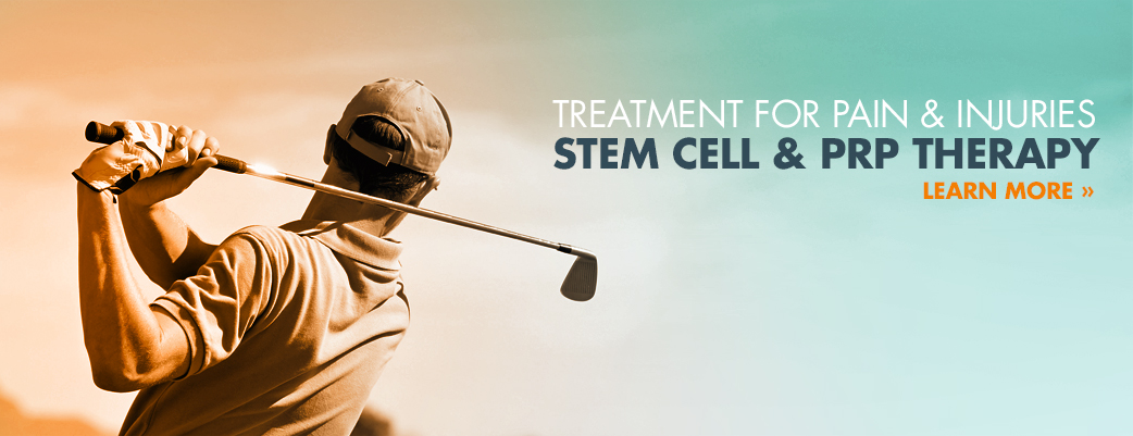 Treatment for pain and injuries, stem cell and PRP therapy